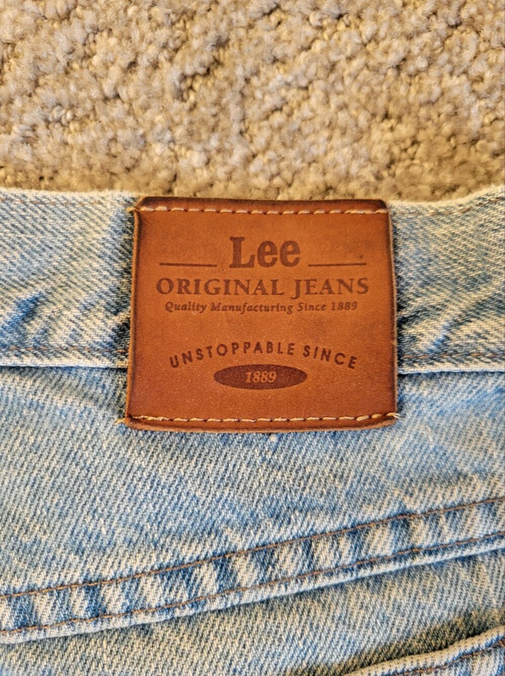 Vintage Lee Original Jeans Light Wash High Rise Straight Leg Denim Womens ~10 - Picture 7 of 15